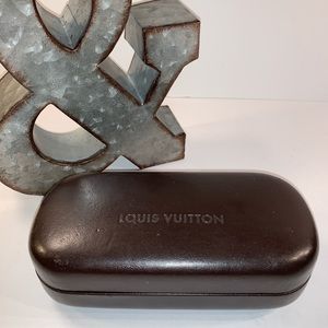 LOUIS VUITTON Brown Leather Optical Sunglass Case